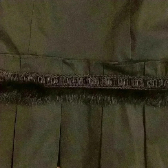 Donna Ricco Little Black Dress Cocktail Dress Ruching Feathers size 10 - Picture 12 of 15